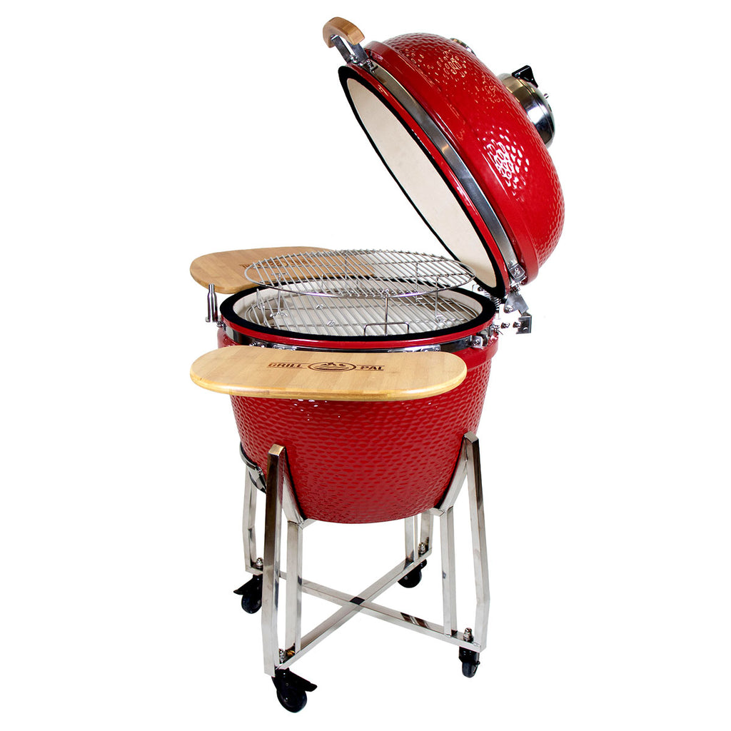 grill-pal-asador-21-ceramico-rojo-abierto-lateral